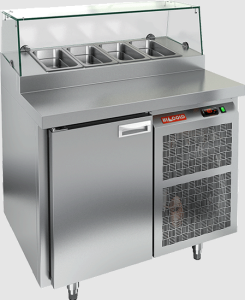 Стол холодильный HiCold PZ1-1/GN стекло