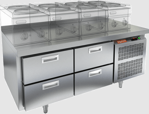 Стол холодильный HiCold GN 22/TN LT