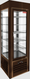 Витрина холодильная HiCold VRC 350 Sh Brown FR