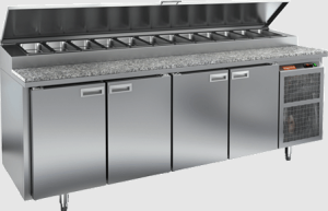 Стол холодильный HiCold PZ1-1111/GN камень