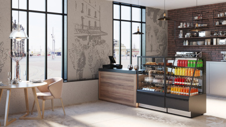 Витрина кондитерская Carboma KC70 VV 1,3-1 STANDARD 9005-0430 (ВХСв-1,3д Cube Люкс)