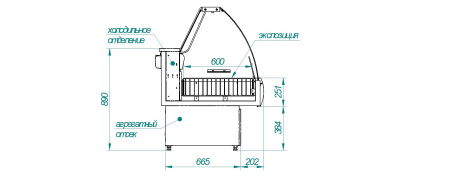 Витрина морозильная Cryspi Octava M 1500