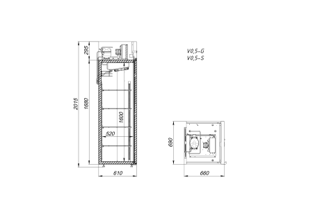Шкаф холодильный Arkto V0.5-G